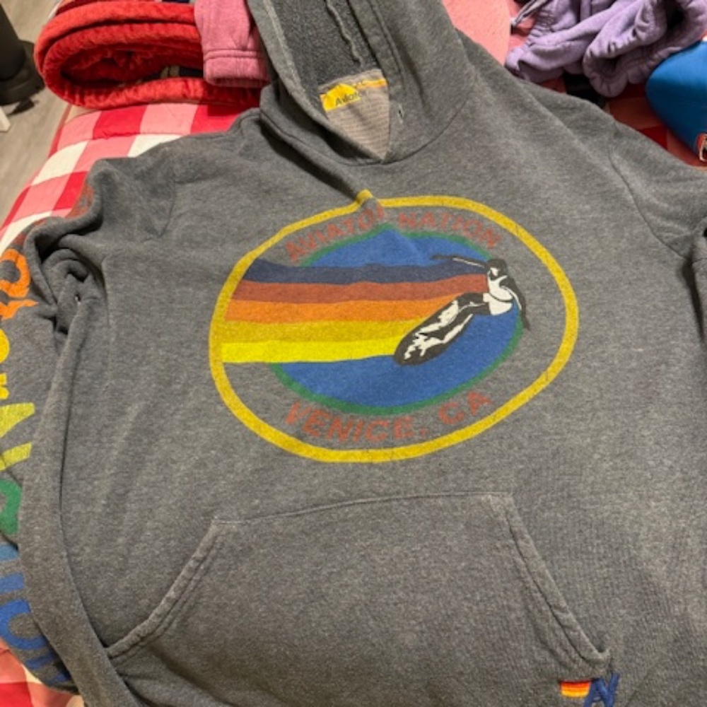 Gray Aviator Nation Venice hoodie Size XL